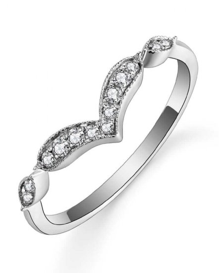 CURVED V SHAPE DIAMOND BAND (TR5442)