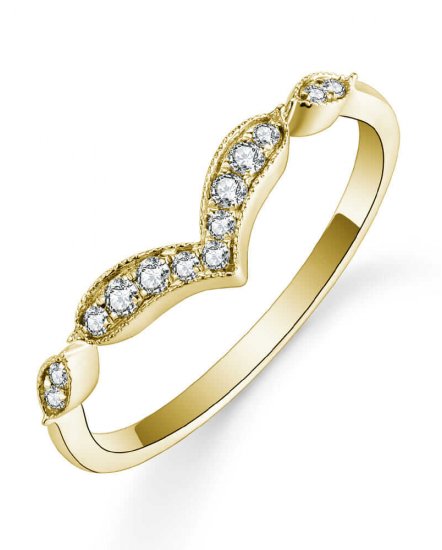 CURVED V SHAPE DIAMOND BAND (TR5442)