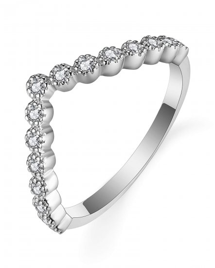 CURVED V SHAPE DIAMOND BAND (TR5467)