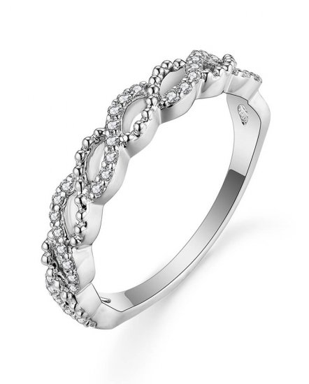 CRISS CROSS STYLE DIAMOND BAND (TR5476)