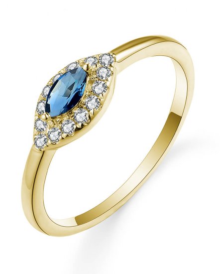 MARQUISE SAPPHIRE DIAMOND RING (TR5493)
