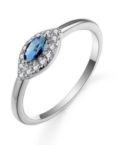 MARQUISE SAPPHIRE DIAMOND RING (TR5493)