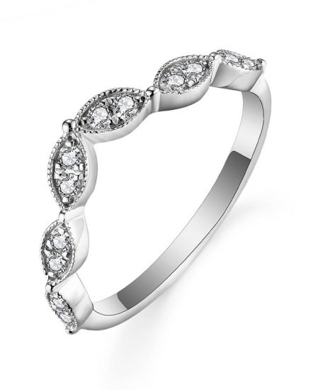LEAF STYLE CURVED DIAMOND BAND (TR5495)