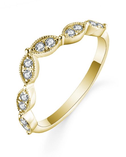 LEAF STYLE CURVED DIAMOND BAND (TR5495)