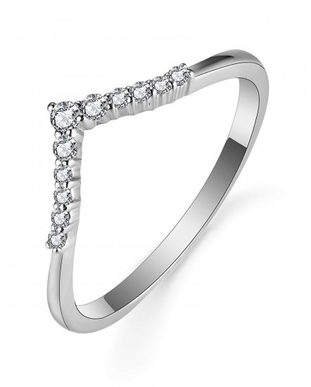 CURVED V SHAPE DIAMOND BAND (TR5501)