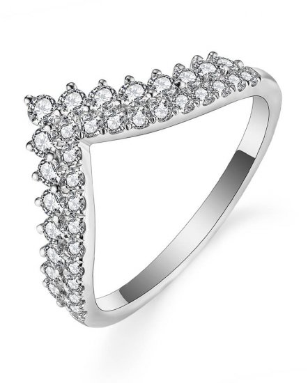 CURVED V SHAPE DIAMOND BAND (TR5518)