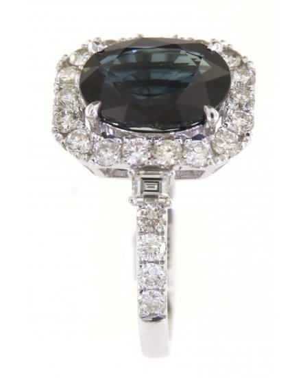 OVAL SAPPHIRE DIAMOND RING (TR5541)