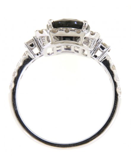 OVAL SAPPHIRE DIAMOND RING (TR5541)