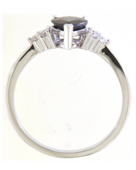 PEAR SAPPHIRE DIAMOND RING (TR5547)