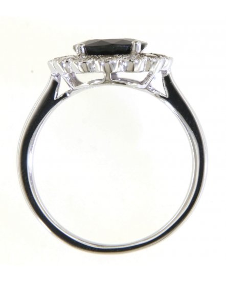 OVAL SAPPHIRE DIAMOND RING (TR5567)