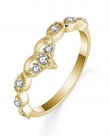 LEAF STYLE CURVED DIAMOND BAND (TR5568)
