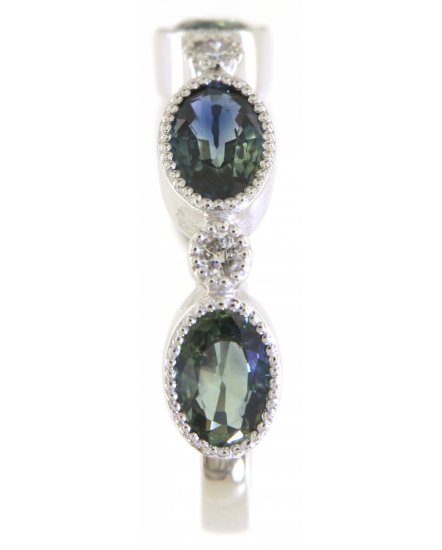 OVAL SAPPHIRE DIAMOND BAND (TR5573)