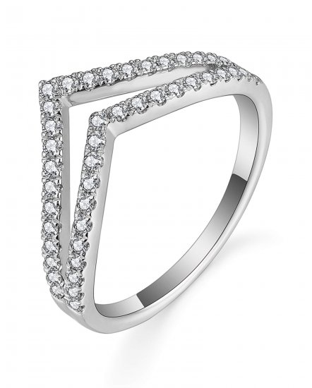 CURVED V SHAPE DIAMOND BAND (TR5613)