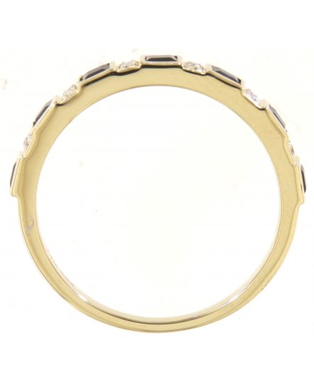 PRINCESS CUT SAPPHIRE DIAMOND BAND (TR5653)