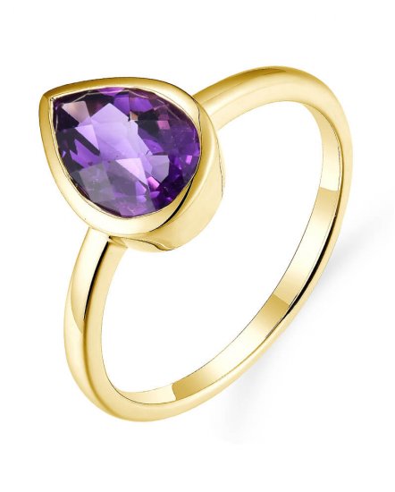 PEAR AMETHYST DIAMOND RING (TR5707)
