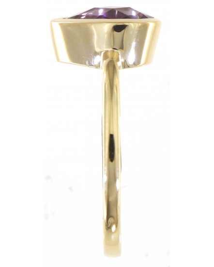 PEAR AMETHYST DIAMOND RING (TR5707)