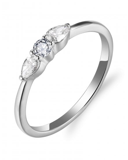 THREE STONE PEAR DIAMOND RING (TR5709)