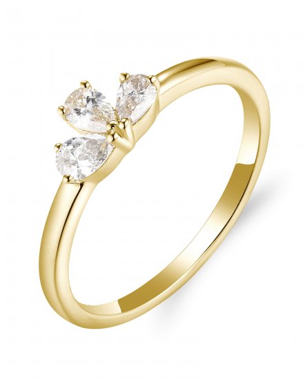 THREE STONE PEAR DIAMOND RING (TR5712)