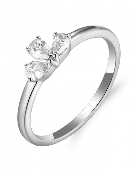 THREE STONE PEAR DIAMOND RING (TR5712)