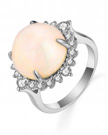 ROUND OPAL DIAMOND RING (TR5715)