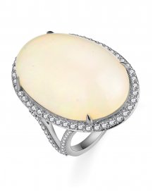 OVAL OPAL DIAMOND RING (TR5716)