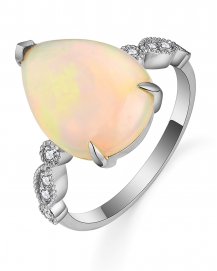 PEAR OPAL DIAMOND RING (TR5717)