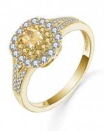 MULTI TONE CUSHION DIAMOND ENGAGEMENT RING (TR5731)