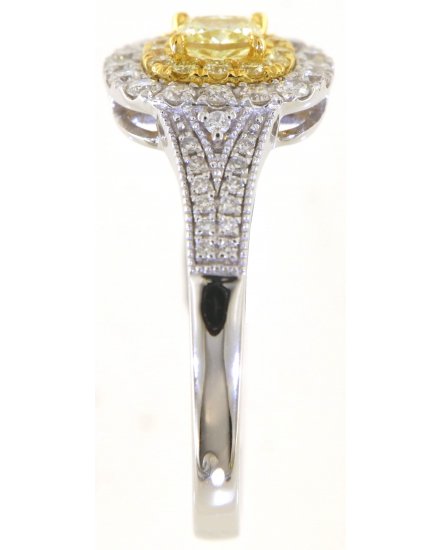 MULTI TONE CUSHION DIAMOND ENGAGEMENT RING (TR5731)