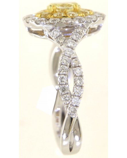MULTI TONE OVAL DIAMOND ENGAGEMENT RING (TR5732)