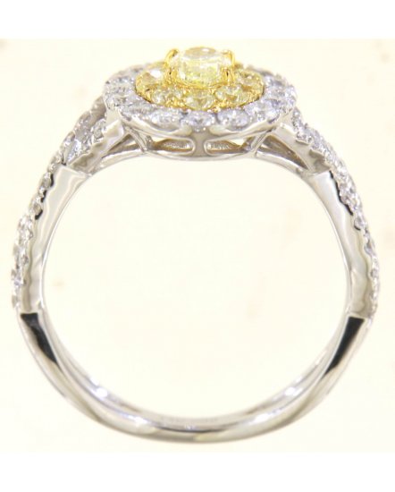 MULTI TONE OVAL DIAMOND ENGAGEMENT RING (TR5732)