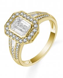 EMERALD CUT DIAMOND ENGAGEMENT RING (TR5733)