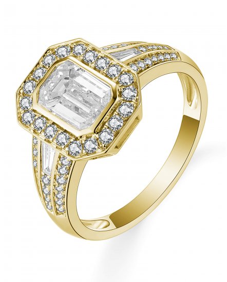 EMERALD CUT DIAMOND ENGAGEMENT RING (TR5733)