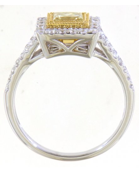 MULTI TONE PRINCESS CUT DIAMOND ENGAGEMENT RING (TR5734)