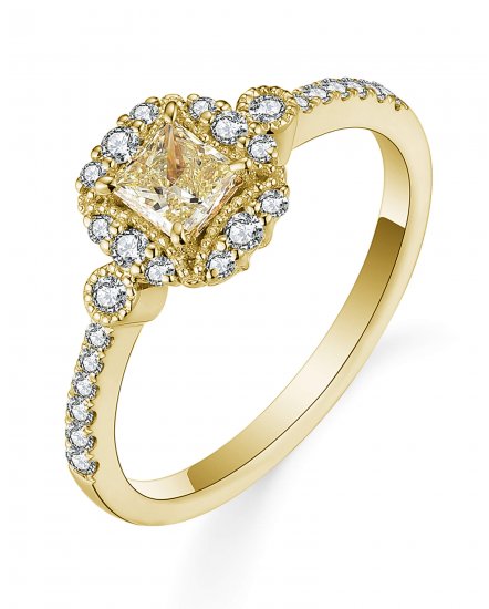 PRINCESS CUT DIAMOND ENGAGEMENT RING (TR5738)