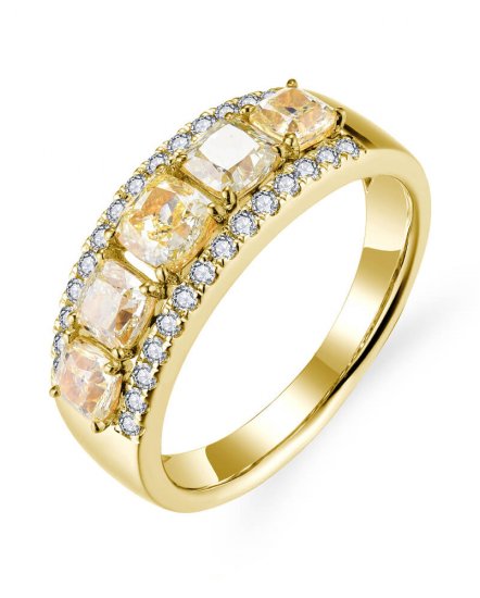 MULTI TONE CUSHION DIAMOND BAND (TR5748)