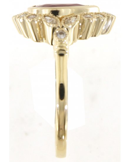 PEAR RUBY DIAMOND RING (TR5751)