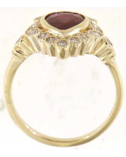 PEAR RUBY DIAMOND RING (TR5751)