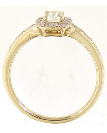 MULTI TONE CUSHION DIAMOND ENGAGEMENT RING (TR5752)