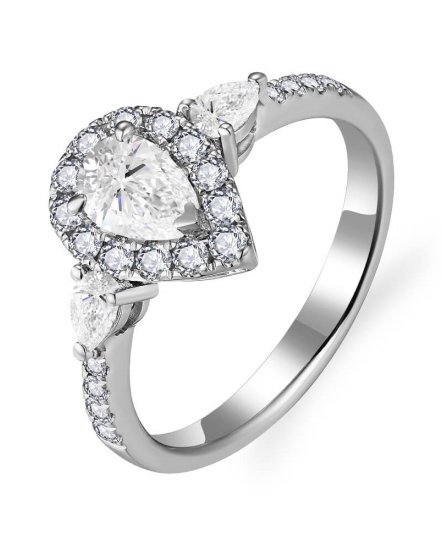 PEAR DIAMOND ENGAGEMENT RING (TR5757)