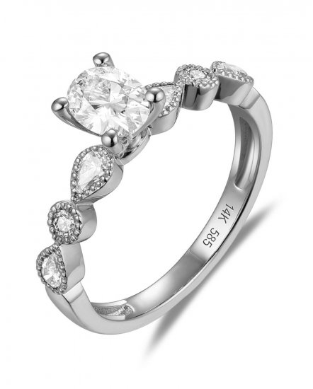 OVAL DIAMOND ENGAGEMENT RING (TR5758)