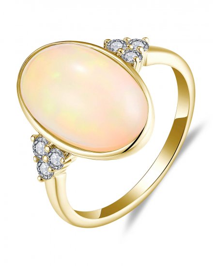 OVAL OPAL DIAMOND RING (TR5774)