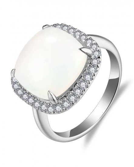 CUSHION OPAL DIAMOND RING (TR5778)