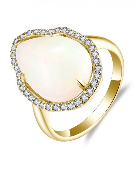 PEAR OPAL DIAMOND RING (TR5781)