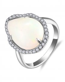 PEAR OPAL DIAMOND RING (TR5781)