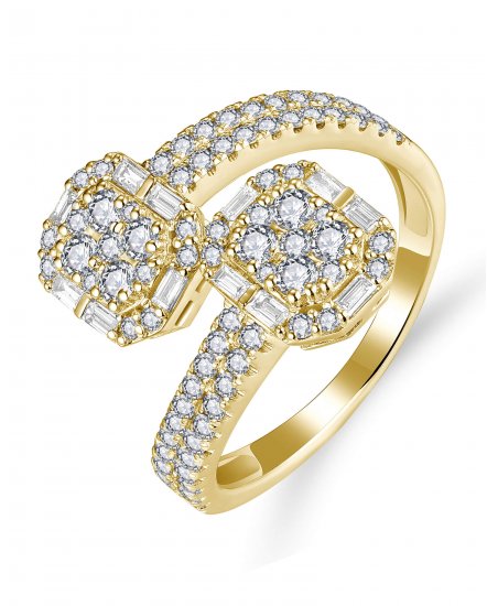 BYPASS BAGUETTE DIAMOND RING (TR5818)