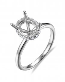 OVAL SEMI MOUNT DIAMOND ENGAGEMENT RING (TR5903G)