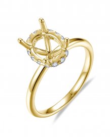 OVAL SEMI MOUNT DIAMOND ENGAGEMENT RING (TR5903G)