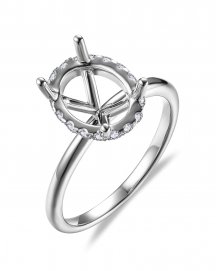 OVAL SEMI MOUNT DIAMOND ENGAGEMENT RING (TR5903H)