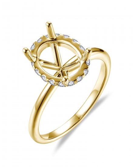 OVAL SEMI MOUNT DIAMOND ENGAGEMENT RING (TR5903H)