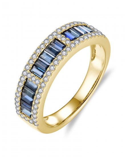 BAGUETTE SAPPHIRE DIAMOND BAND (TR5929)
